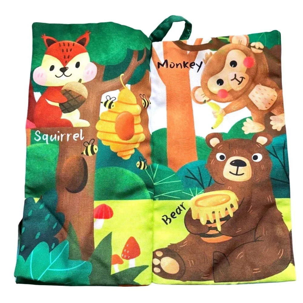 Hahaland Jungle Tails Baby Cloth Book Sensory Crinkle Animal Tails 0M+ 2022